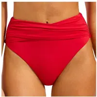 Seafolly Women's Collective High Waist Wrap Front Pant Parte inferiore bikini Donna (34, rosso)