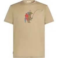 Icebreaker Merino 150 Tech Lite S/S Tee Bear Catch Maglia merino Uomo (XL, beige)