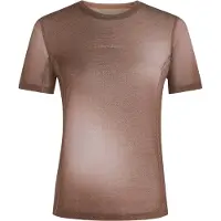 Icebreaker - T-shirt ultraleggero e traspirante - W Merino Blend 75 Cool-Lite Featherlight SS Crewe Porcini/Pink Quartz per Donne - Taglia M - Rosa