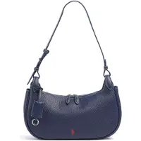 Ralph Lauren per donna. 428P01440004 Borsa a tracolla Polo Play in pelle blu marino (OSFA), Casual, Navy