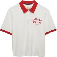 Superdry per donna. W6012210A Polo Heritage Terry beige (M), Casual, Cotone, Manica corta