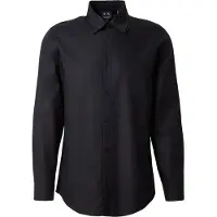 Armani Exchange per uomo. XM002263AF13131FC305 Camicia con logo jacquard nero (XXL), Casual, Cotone, Classico, Manica lunga