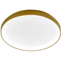 Gea Luce Lampada a soffitto Krizia P/M 38W 3200lm 3000K in alluminio oro spazzolato - Plafoniera LED a luce diretta dimmerabile -