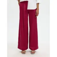 Selected Pantaloni In Misto Lino Donne Viola 38