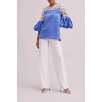 Anne Fontaine Sarriette Denim Blue Taglia: 38 | Magliette intime Outlet | Donna | Blu