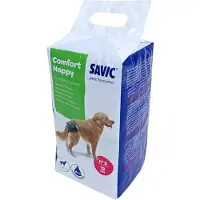 Boon Savic Comfort Nappy T5 42-62 Cm Pannolino monouso per cani 12 unità Trasparente Trasparente Taglia unica