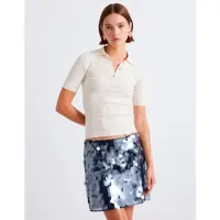 Marella per donna. 2613361101200 Polo Milllegno bianco sporco (L), Casual, Viscosa