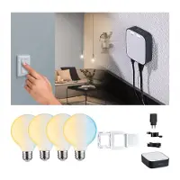Paulmann Smart Home Set ZigBee 4x E27 7W LED G95 opaco CCT