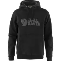 Fjall Raven - Felpa con cappuccio in cotone - Fjällräven Logo Hoodie M Black per Uomo in Cotone - Taglia L - Nero