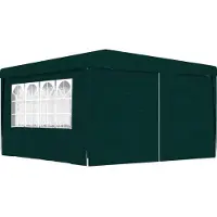 Syfax Gazebo Professionale con Pareti 4x4 m Verde 90 g/m²