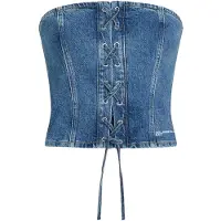 Karl lagerfeld Klj Tie Bustier Stone Blue Taglia: XL | Canottiere Outlet | Donna | Blu