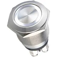 Heidemann Pulsante a campana illuminato a 1 presa 70528 acciaio inox 24 V/0,5 A