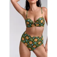 Marlies Dekkers Bellini Flower Print Plunge Balcony Bikini Top Taglia: 70B | Bikini Outlet | Donna