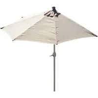 Mendler Ombrellone Parla, ombrellone da balcone, poliestere/alluminio UV 50+ 3kg ~ 270cm crema senza supporto