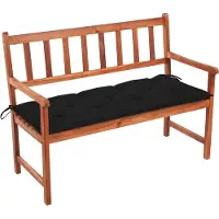 The Living Store Panca da giardino con cuscino 120 cm in legno massiccio di acacia