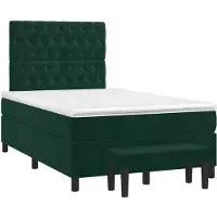 vidaXL Letto a molle con materasso verde scuro 120x190 cm in velluto