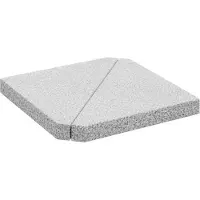 vidaXL Parasol piastrelle calcio 2 pz triangolari 14 kg grigio granito