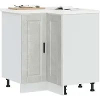 vidaXL Base ad angolo per cucina Porto cemento grigio materiale legno