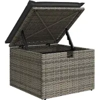 vidaXL Set di divani da giardino 8 pezzi con cuscini in polirattan grigio