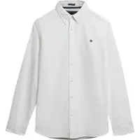 Superdry per uomo. M4011037A Camicia Oxford classica L/S bianca (XL), Bianco, Cotone, Classico, Manica lunga