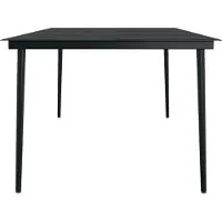 vidaXL Set da pranzo da giardino 7 pezzi, grigio e nero