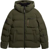 Superdry per uomo. MS110188A Giacca sportiva da sci verde lavata (M), Casual, Neve, Sostenibile, Nylon riciclato