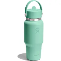 Hydroflask Wide Flex Straw Travel Bottle Borraccia (710 ml, verde)