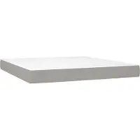 vidaXL Materasso a molle insacchettate grigio chiaro 160x200x20 cm tessuto