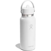 Hydroflask Wide Flex Straw Cap Borraccia (946 ml, bianco)