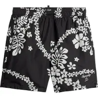 Superdry per uomo. M3010232A Costume da bagno hawaiano riciclato nero (XXL), Beachwear, Polister riciclato, Sostenibile
