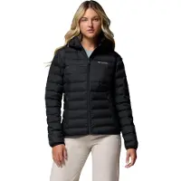 Columbia - Piumino idrorepellente in piuma naturale - Lake 22 II Down Hooded Jacket Black per Donne in Pelle - Taglia M - Nero