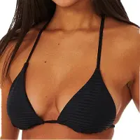 Rip Curl Women's Premium Surf Sliding Tri Parte superiore bikini Donna (L, nero)