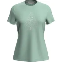 Icebreaker Women's Merino 150 Tech Lite III S/S Hike Path Maglia merino Donna (L, verde)