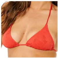 Rip Curl Women's Oasis Sliding Tri Parte superiore bikini Donna (XL, rosso)