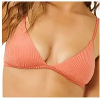 Rip Curl Women's Luxe Surf Fixed Tri Parte superiore bikini Donna (L, rosso)