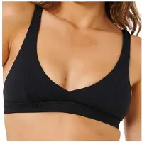 Rip Curl Women's Premium Surf Halter Parte superiore bikini Donna (S, nero)