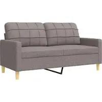 vidaXL set divano 3 pezzi con poggiapiedi Tessuto grigio