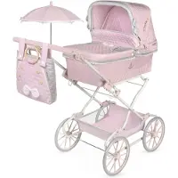 Decuevas Passeggino Pieghevole Sophie Per Bambole Reborn Con Ombrellino E Borsa