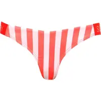 Superdry per donna. W3010391A Slip bikini a righe dal design audace rosa (XS), Beachwear, Polister riciclato, Sostenibile