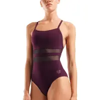 Arena Women's Mesh Equals Swimsuit Back B Costume intero Donna (36, rosso)