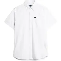 Superdry per uomo. M4010623A Camicia Oxford bianca a maniche corte (M), Bianco, Casual, Cotone, Manica corta