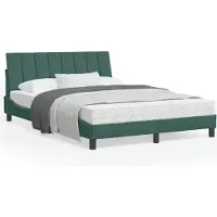vidaXL Giroletto con testiera in velluto verde scuro 120x200 cm