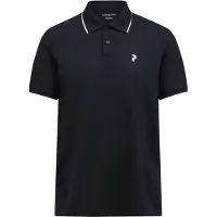Peak Performance - Polo da escursionismo leggera e traspirante con abbottonatura - M Mountainbreath Polo Black per Uomo in Silicone - Taglia XL - Nero