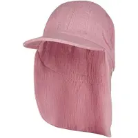 Sterntaler Kids' Peaked Cap with Neck Flap Muslin Cappellino Bambini (47 cm, fuchsia)