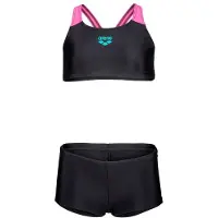 Arena Girl's Bikini Solid L Bikini Bambini (116, nero)