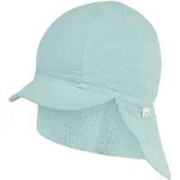 Sterntaler Kids' Peaked Cap with Neck Flap Muslin Cappellino Bambini (53 cm, grigio)