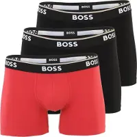 BOSS per uomo. 50554694 Set di 3 boxer comodi: blu navy, rosso, nero (M), Homewear, Cotone