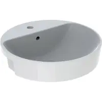 Geberit VariForm Demi lavabo rond, 500mm, avec trou pour robinet, avec trop-plein, 500.782.01.2, 500.782.01.2