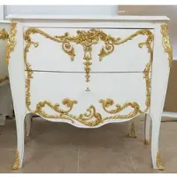 Casa Padrino cassettiera barocca bianco/oro - Cassettiera artigianale in legno massiccio con 2 cassetti - Mobili in stile barocco - Mobili in stile barocco - Qualità - Italy