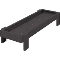 vidaXL Mangiatoia per polli nera 80 x 28 x 13,5 cm